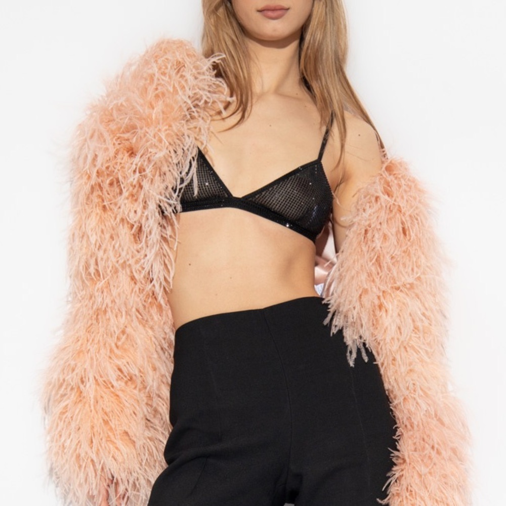 FERRAGAMO Crystal-embellished Silk bra